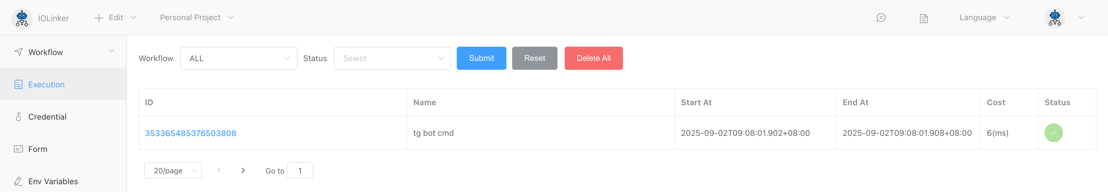 telegram bot execution list telegram bot execution list